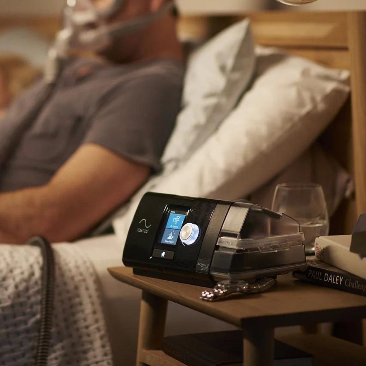 ResMed AirSense 10 CPAP Machine on bedside table | Intus Healthcare