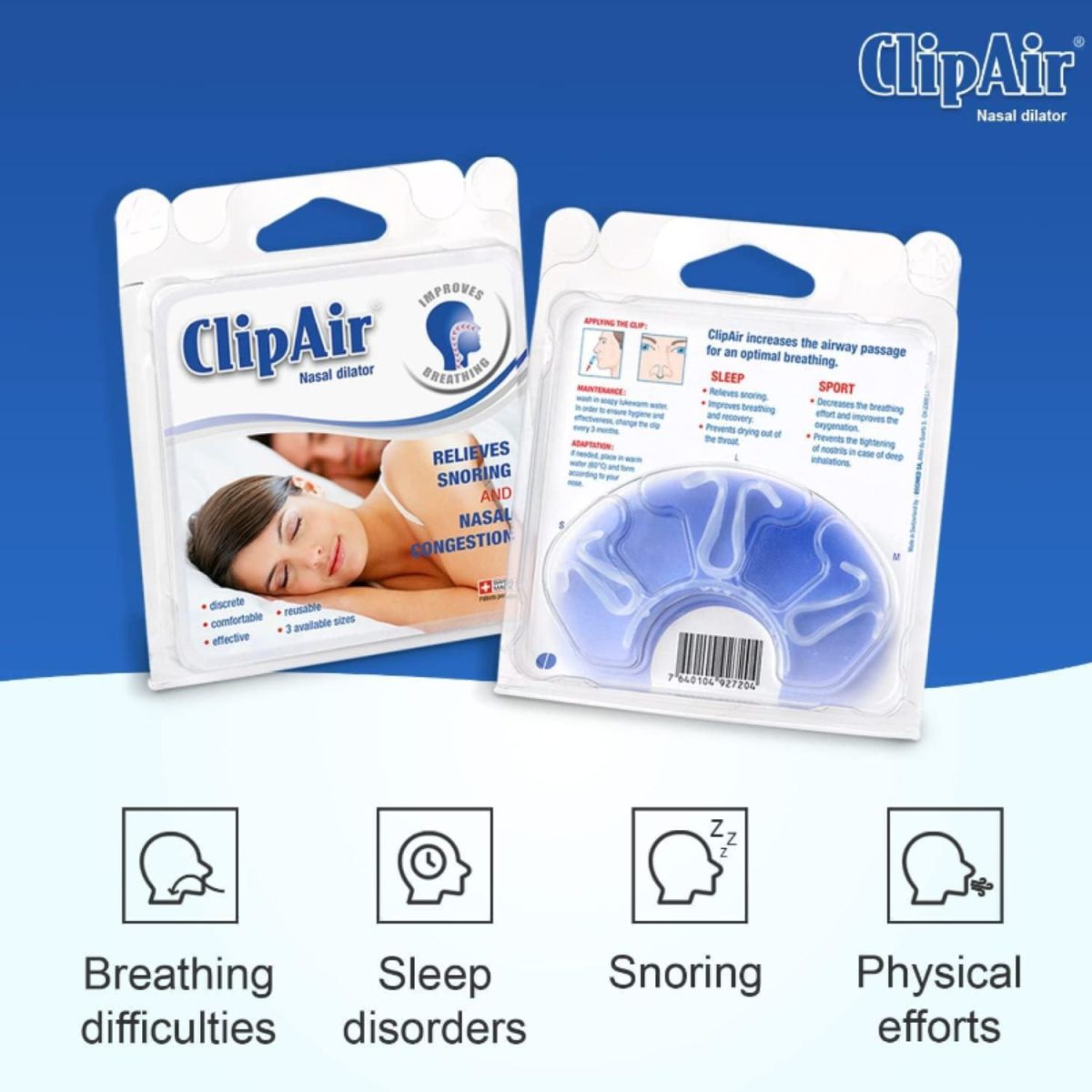ClipAir Nasal Dilator for snoring | Intus Healthcare