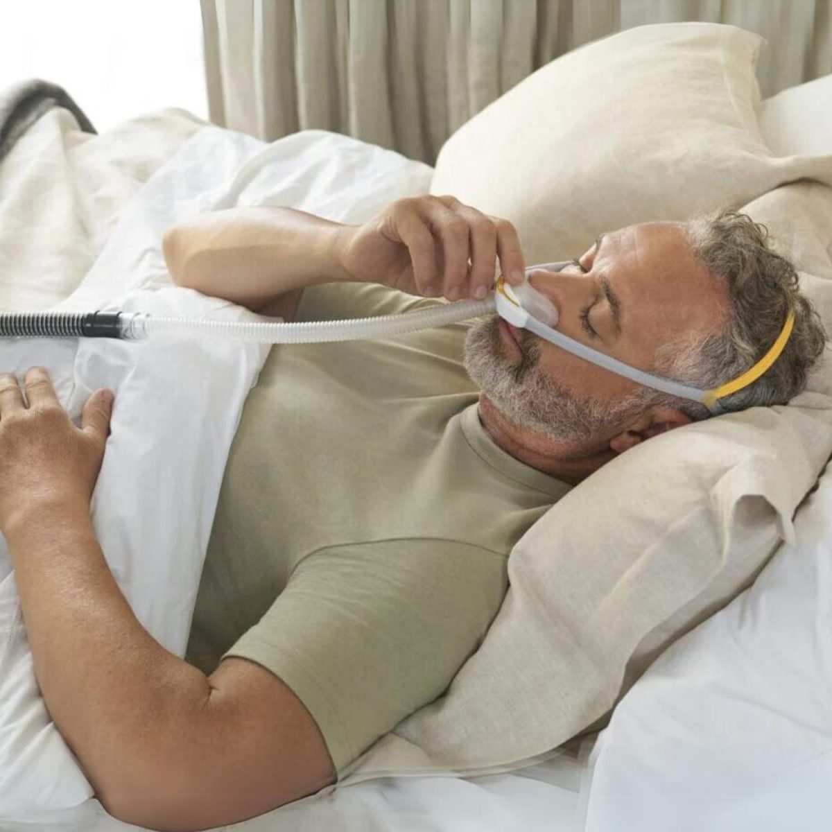 Fisher & Paykel Solo Nasal Pillows Mask Lifestyle | Intus Healthcare